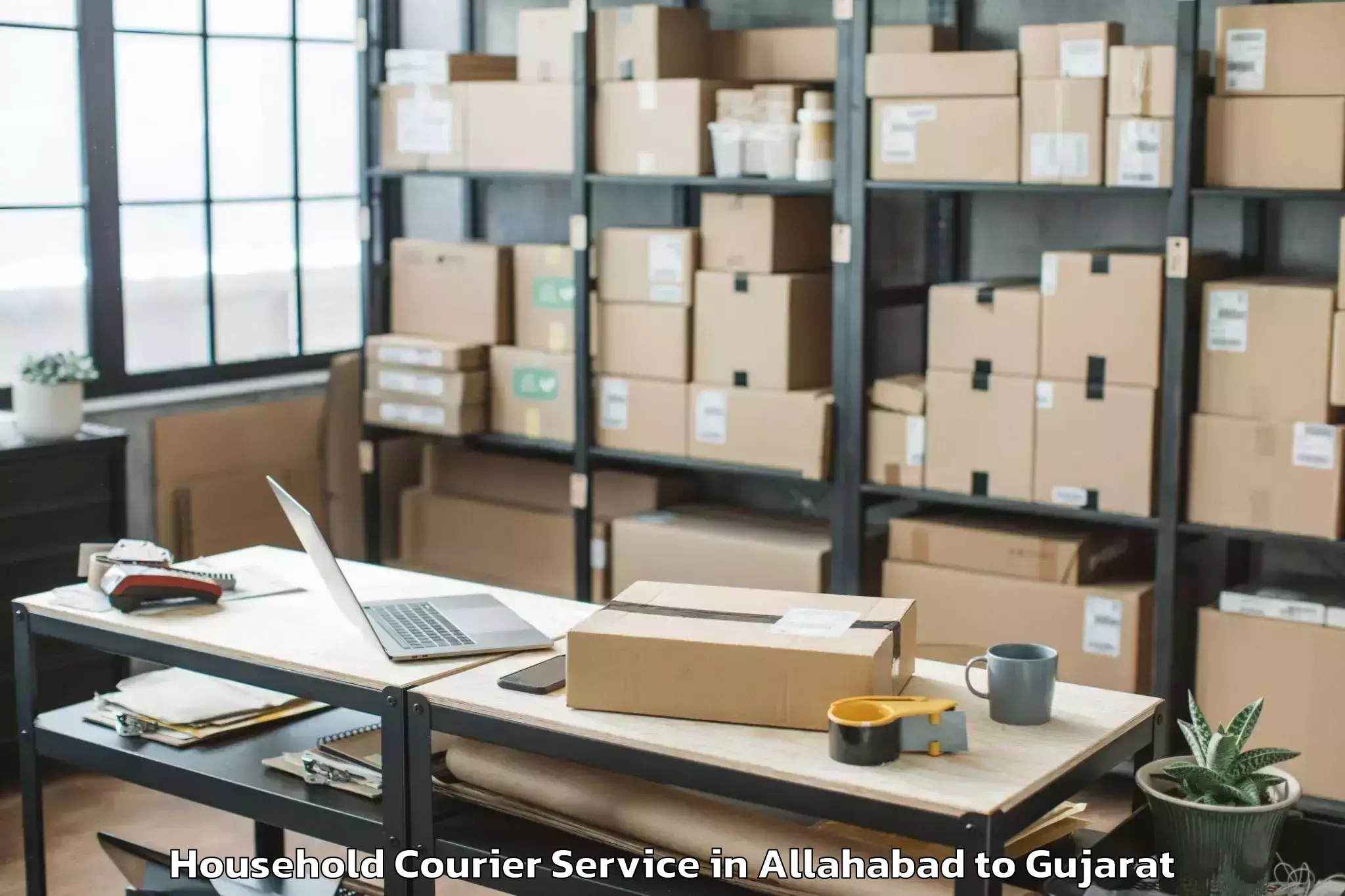 Top Allahabad to Abrama Household Courier Available